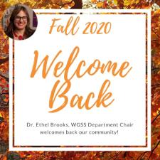 A Welcome Letter from WGSS Department Chair, Dr. Ethel Brooks